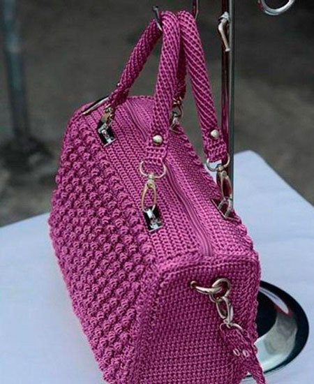 сумки женские вязаные крючком из шнура 7