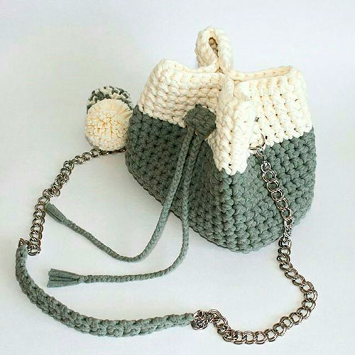 сумки женские вязаные крючком из трикотажной пряжи 3