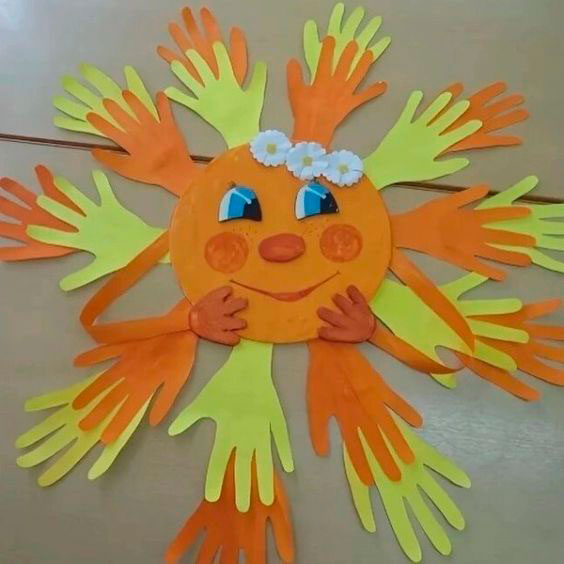 поделка солнышко своими руками для детского сада на масленицу 8