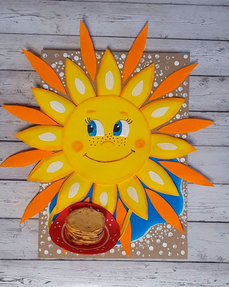поделка солнышко своими руками для детского сада на масленицу 10
