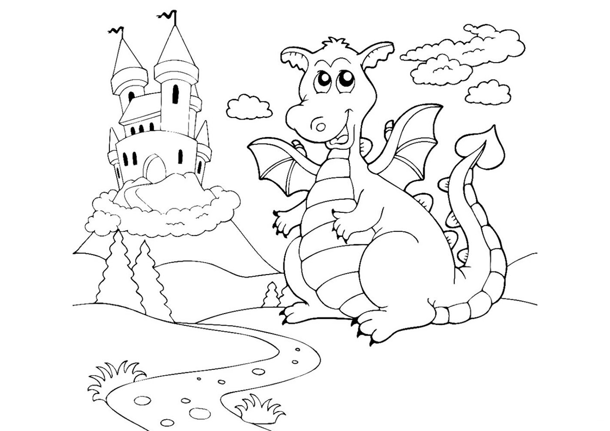 раскраска драконы для детей 6-7 лет распечатать бесплатно 8