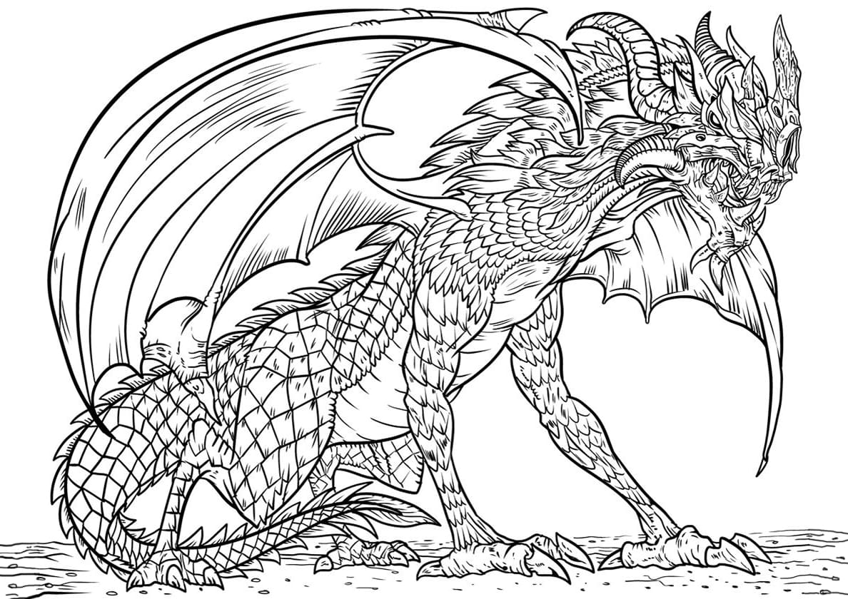 раскраска для детей дракон беззубик