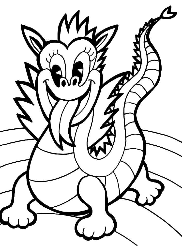китайский дракон раскраска для детей 2