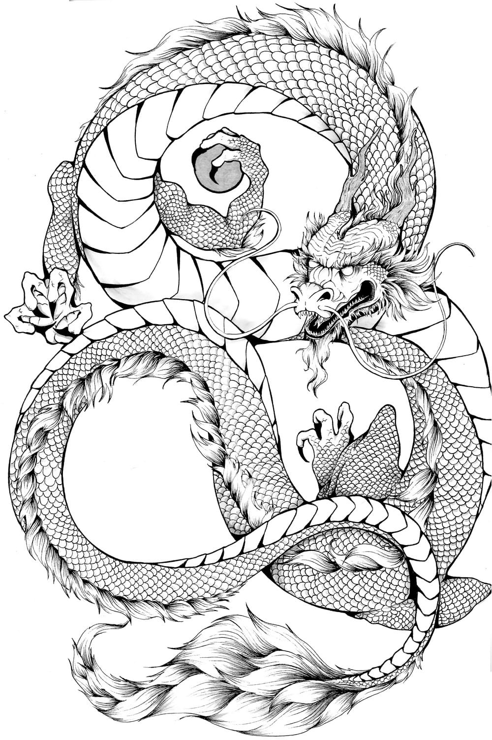 китайский дракон раскраска для детей распечатать бесплатно для мальчиков
