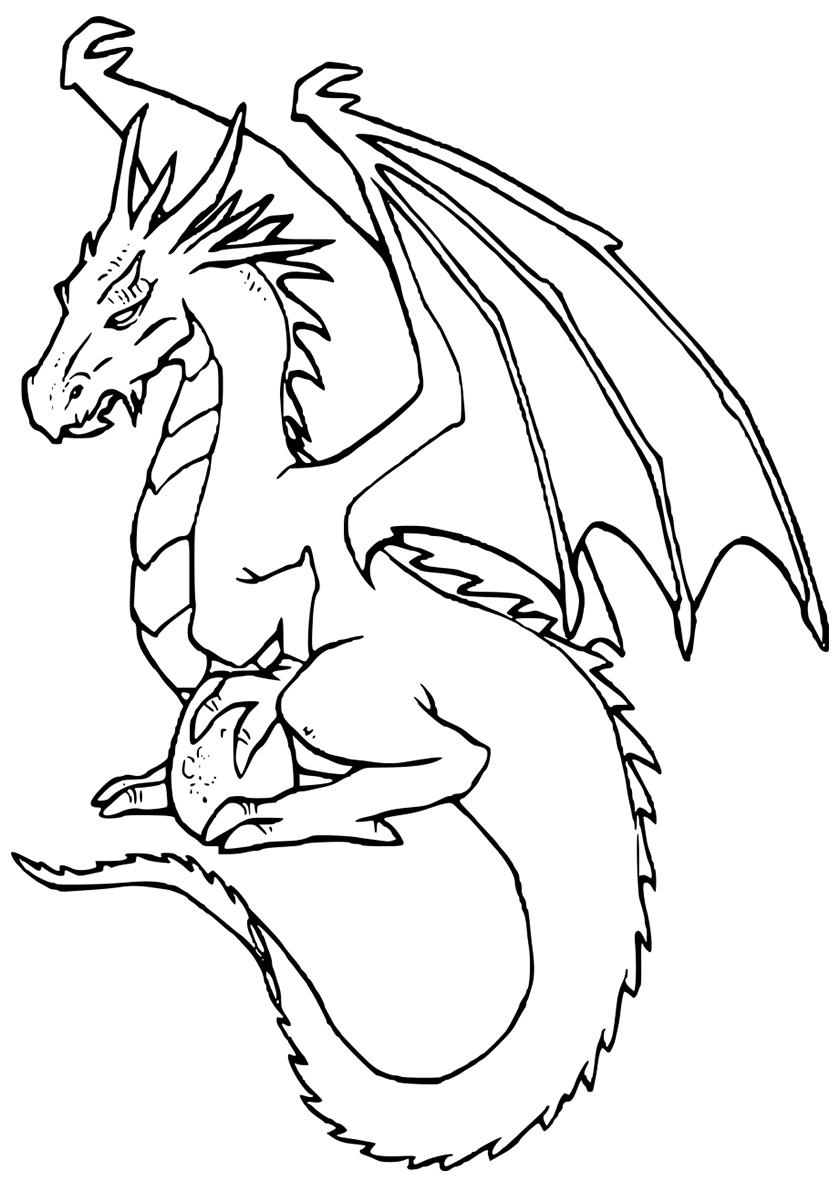 картинки раскраски дракона для детей 6