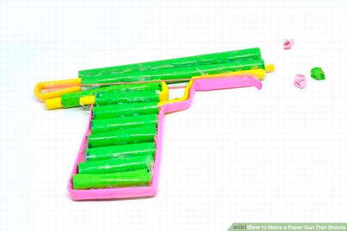 как сделать пистолет из бумаги а4 легко и быстро без клея для детей 3