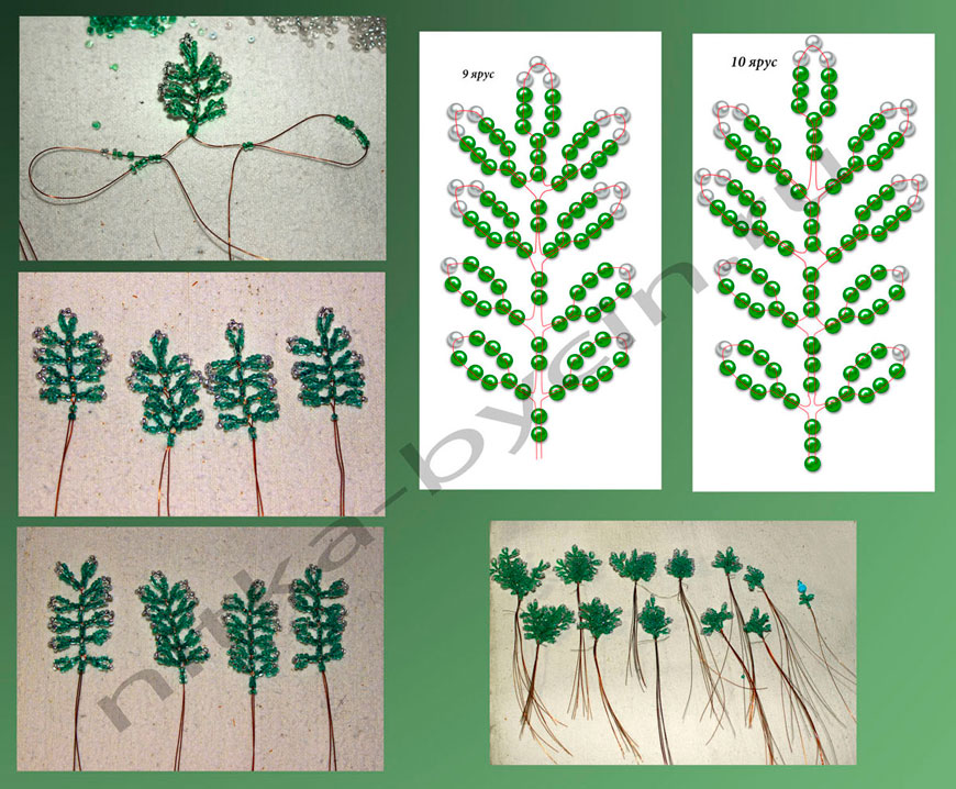фото деревьев из бисера своими руками 2
