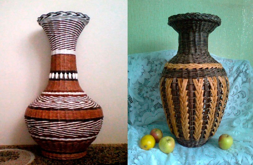 напольная ваза из джута своими руками 9