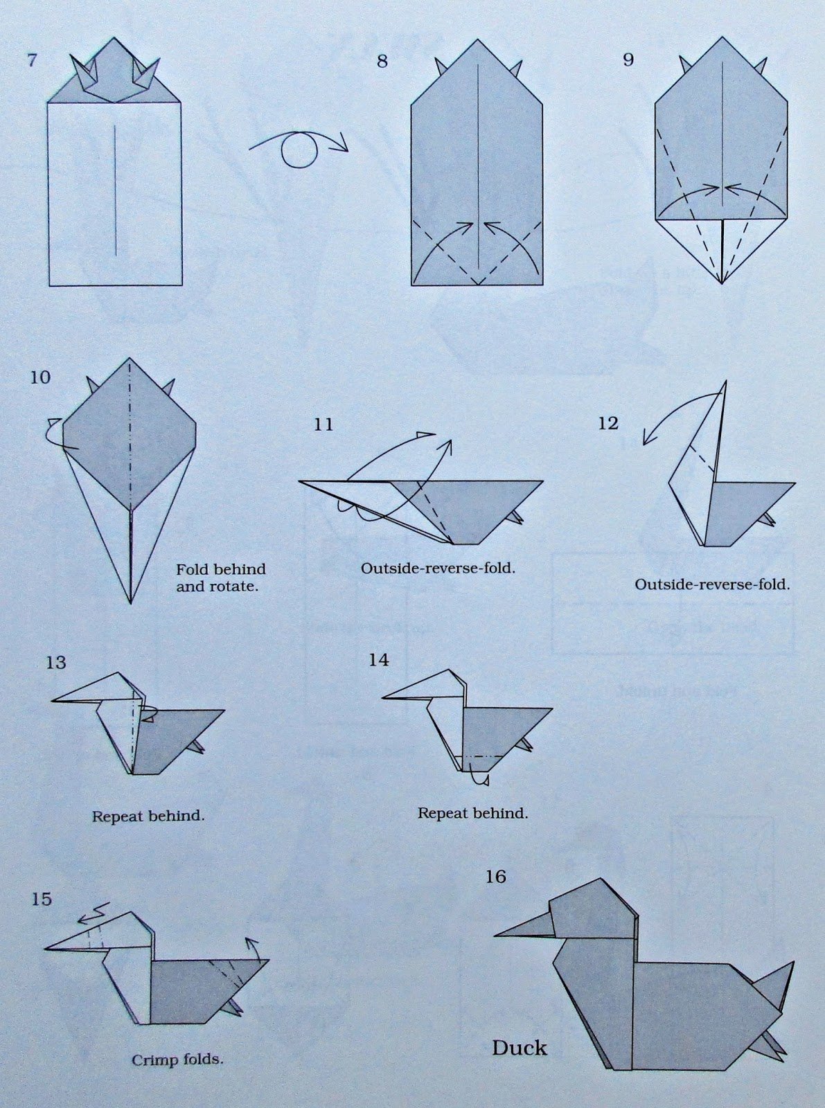 Поделки оригами из бумаги поэтапно 11