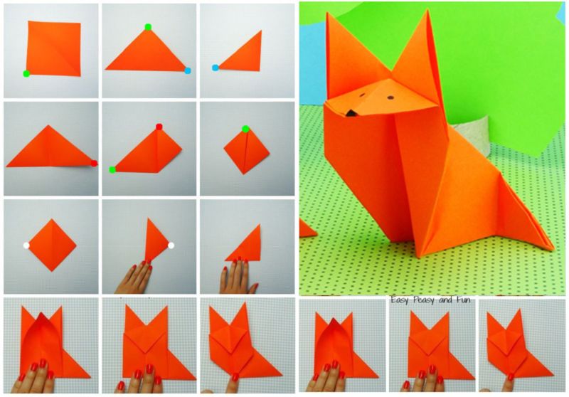 поделки оригами из бумаги поэтапно для начинающих