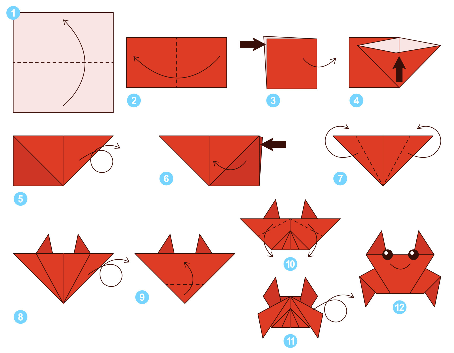 поделки оригами из бумаги поэтапно для начинающих 9