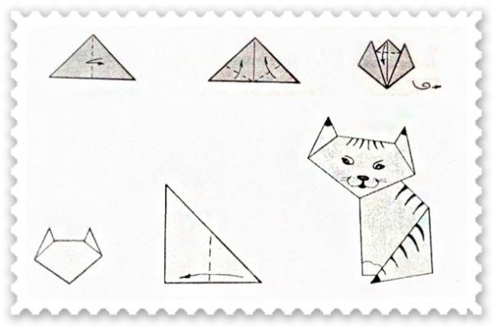 поделки оригами из бумаги поэтапно для начинающих простые 2