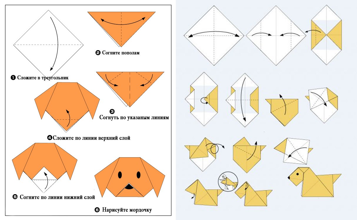 поделки оригами из бумаги поэтапно для начинающих простые 4