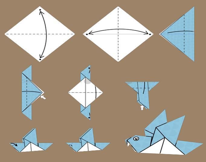 поделки оригами из бумаги поэтапно для начинающих простые 5