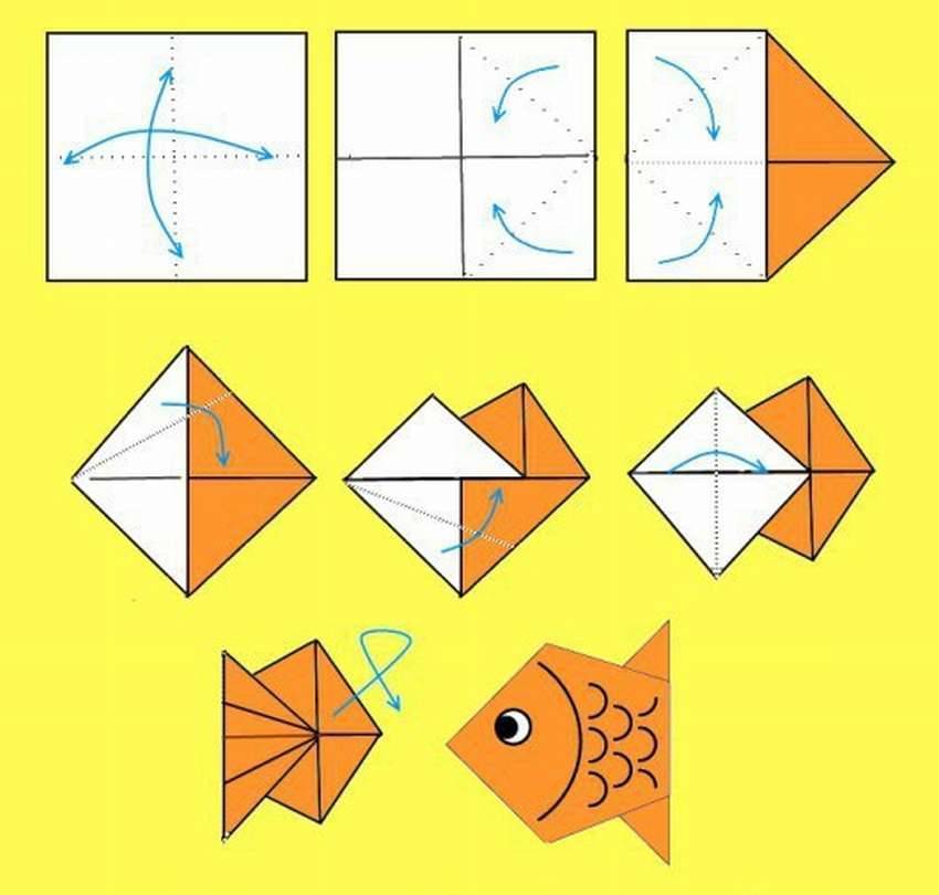 Поделки оригами из бумаги поэтапно 3