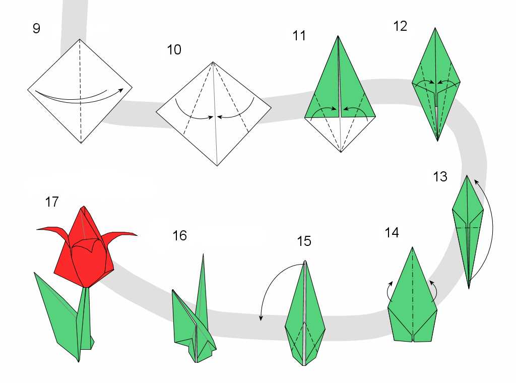 простые поделки оригами из бумаги поэтапно