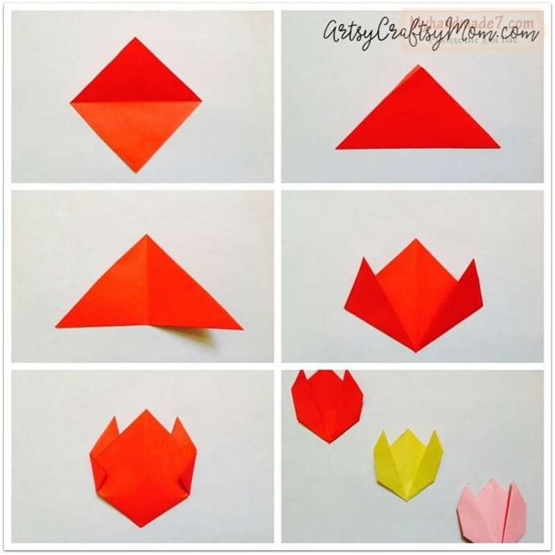 простые поделки оригами из бумаги поэтапно 2