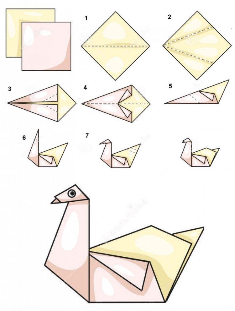 простые поделки оригами из бумаги поэтапно 4