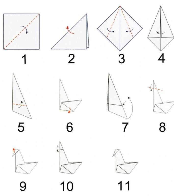 простые поделки оригами из бумаги поэтапно 6