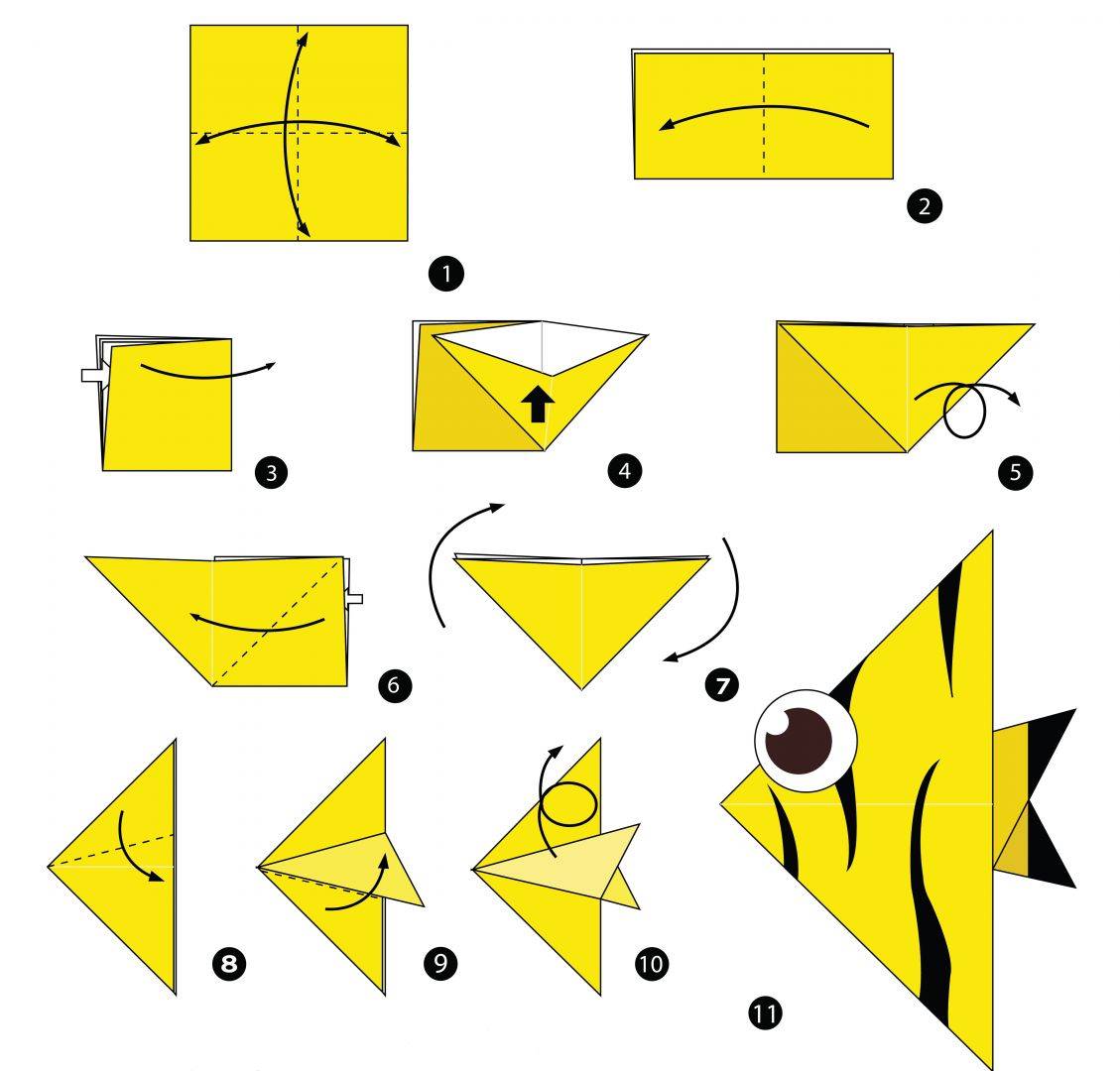 Поделки оригами из бумаги поэтапно 4