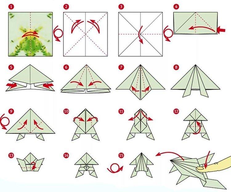 простые поделки оригами из бумаги поэтапно для детей 4