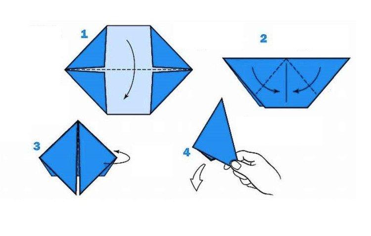 простые поделки оригами из бумаги поэтапно для детей 8