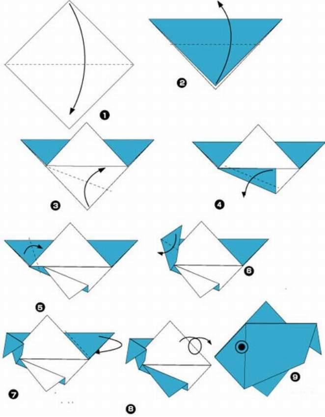 Поделки оригами из бумаги поэтапно 5