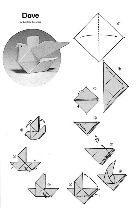простые поделки оригами из бумаги поэтапно для детей 4-5 лет