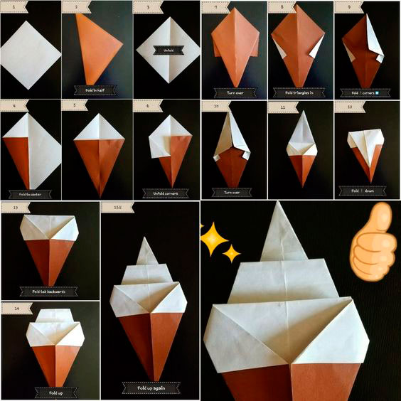 простые поделки оригами из бумаги поэтапно для детей 4-5 лет 6