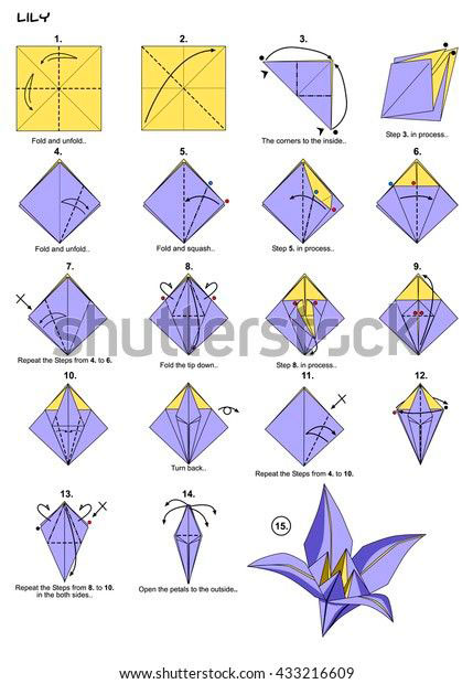 простые поделки оригами из бумаги поэтапно для детей 6-7 лет 4