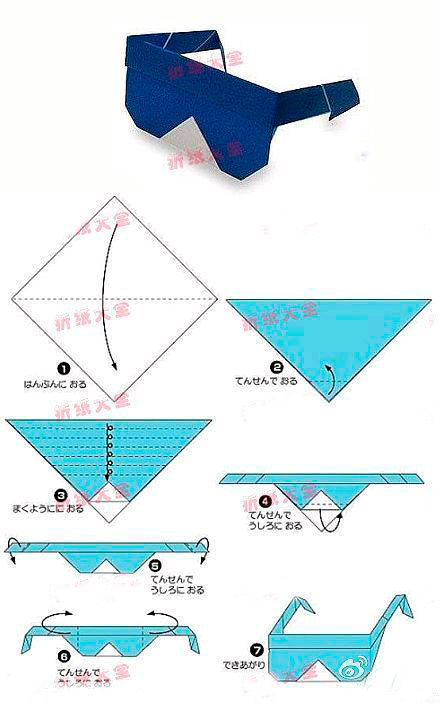 простые поделки оригами из бумаги поэтапно для детей 6-7 лет 7