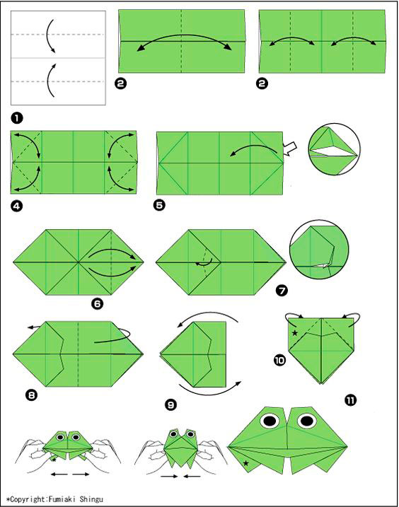 поделка оригами из бумаги животные для детей 9