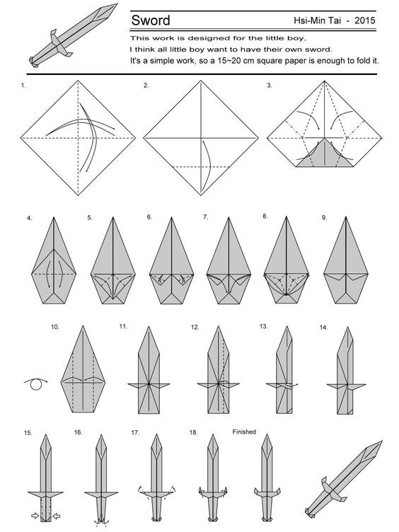 простые поделки оригами из бумаги поэтапно для детей 6-7 лет 8