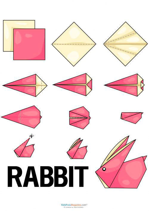 простые поделки оригами из бумаги поэтапно для детей 6-7 лет 9