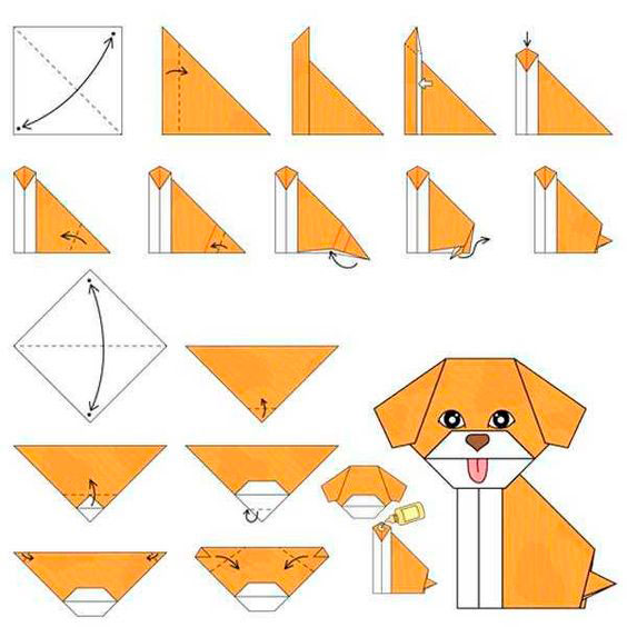 поделка оригами из бумаги животные 3