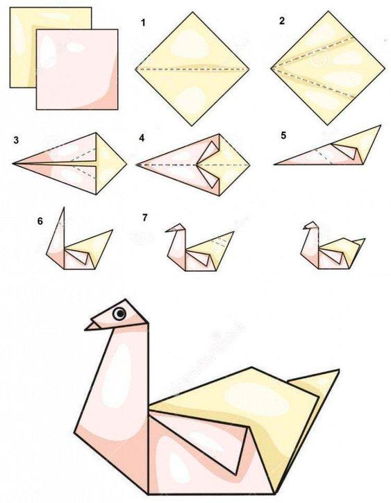 поделка оригами из бумаги животные 2