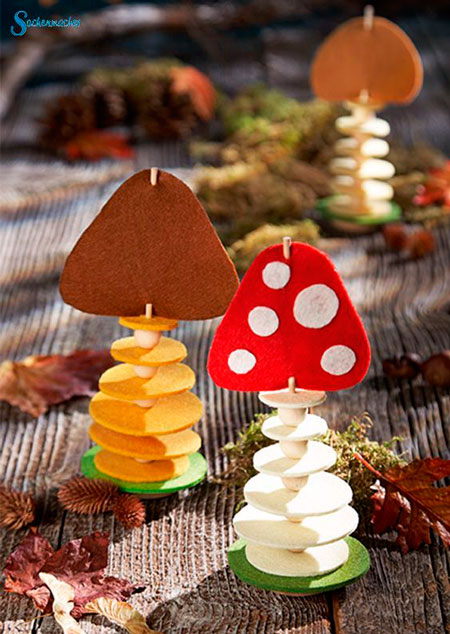 поделки грибы своими руками для детского сада из бумаги 4