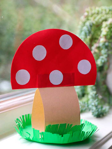 поделки грибы своими руками для детского сада из бумаги 5