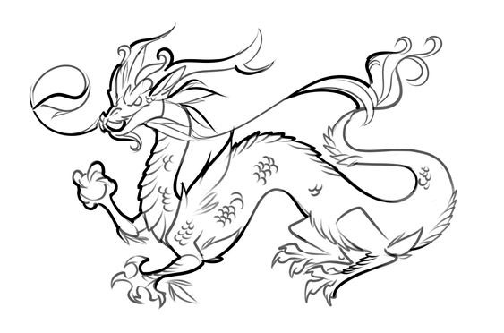 как нарисовать дракона поэтапно сложно 10
