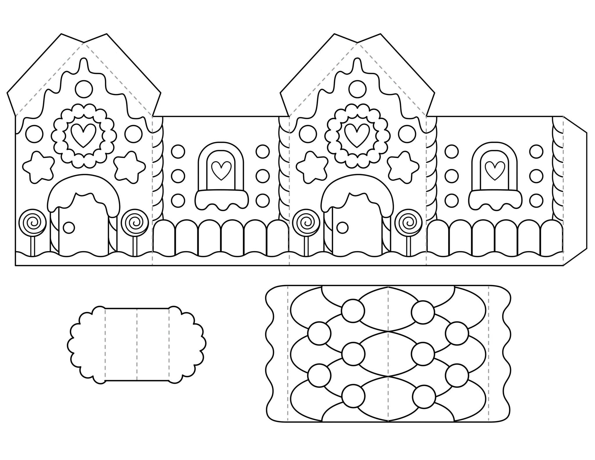 Coloring templates. Пряничный домик развертка. Развертка новогоднего домика. Трафарет объемного домика. Трафарет домика для вырезания.