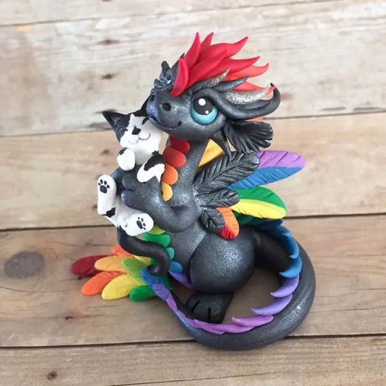 дракон из пластилина для детей поэтапно 10