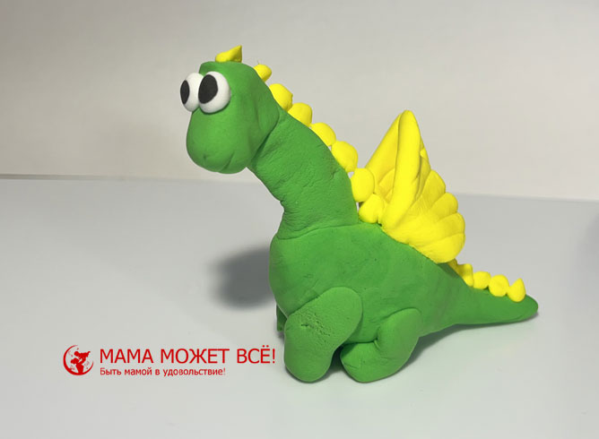 простой дракон из пластилина для детей 7-9 лет 2