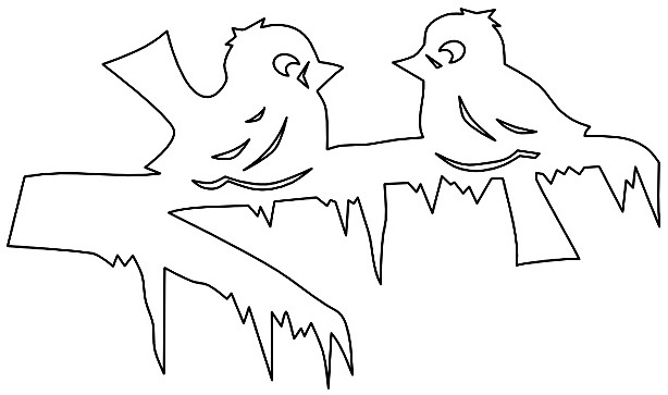 новогодние вытынанки птицы для вырезания из бумаги