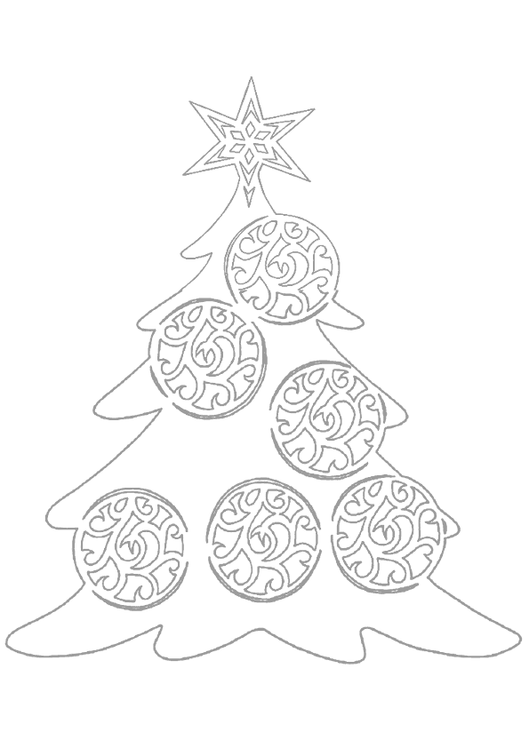 рисунок новогодние елки на окнах вытынанки для вырезания 6