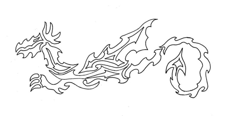 вытынанка дракон шаблоны для вырезания из бумаги 4