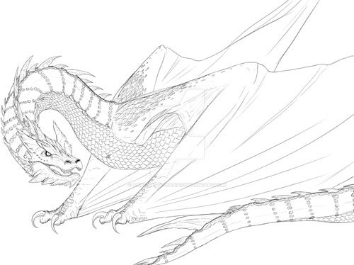 дракон Смауга из "Хоббита" рисунок 2