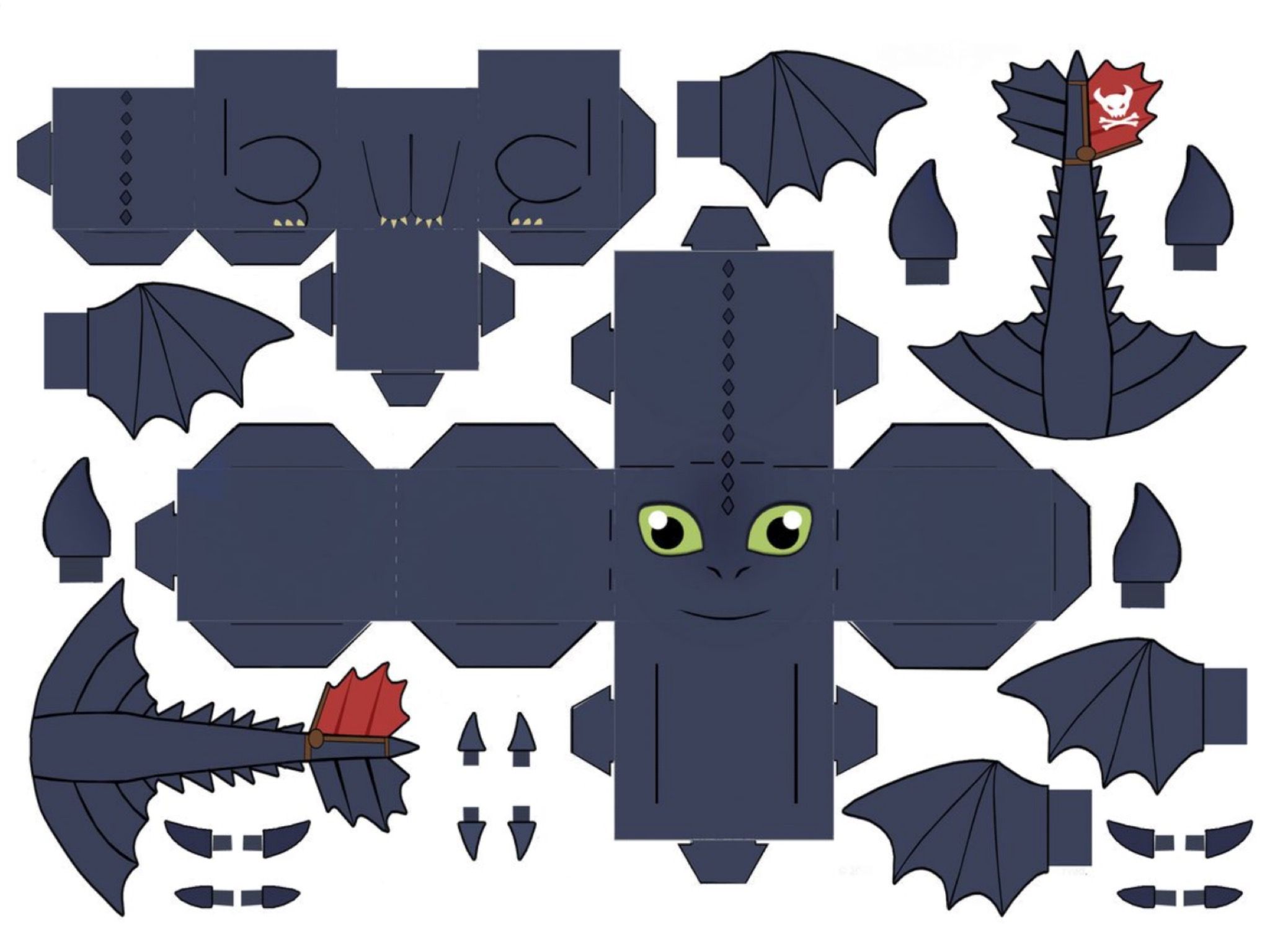 Шаблон Дракона 3D поделка дракон из бумаги 3
