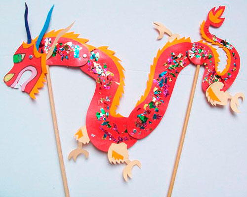 китайский дракон поделка из бумаги на Новый год 9