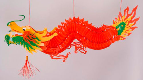 китайский дракон поделка из бумаги на Новый год 8