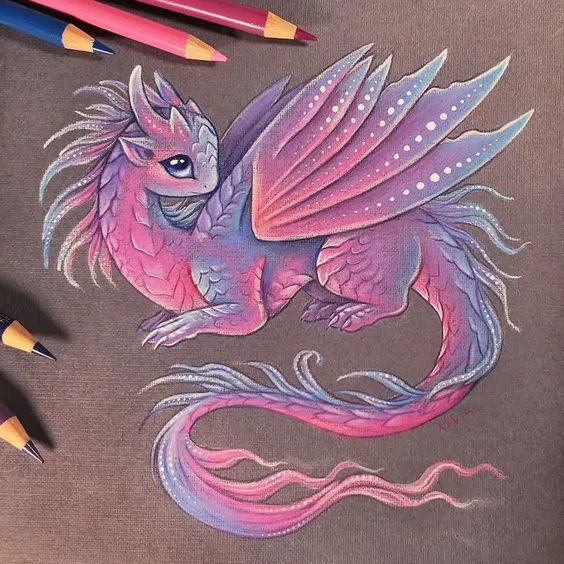 рисунки драконов карандашом для срисовки красивые 10